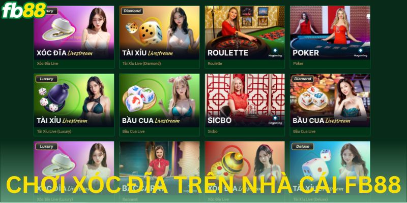 Cách chơi xóc đĩa trực tuyến trên FB88
